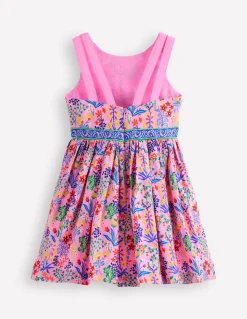 Boden Robes-Robe évasée à bretelles multiples Motif Garden Floral rose reine-des-près