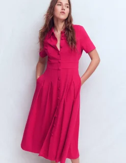 Boden Tenues De Travail|Robes & Combinaisons-Robe-chemise Bridget en point de Rome Grenade