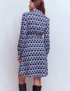 Boden Tenues De Travail|Robes & Combinaisons-Robe-chemise courte en jersey Orla Bleu marine foncé, motif Heart Link