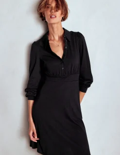 Boden Tenues De Travail|Robes & Combinaisons-Robe-chemise courte en jersey Orla Noir