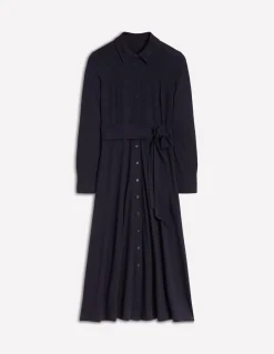 Boden Tenues De Travail|Robes & Combinaisons-Robe-chemise Marcia en jersey Bleu marine