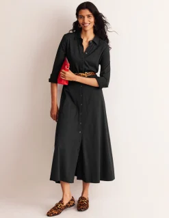 Boden Tenues De Travail|Robes & Combinaisons-Robe-chemise Marcia en jersey Noir