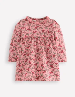 Boden Robes-Robe-sweat Motif Flower Meadow rose fraise