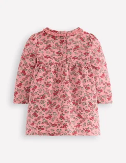 Boden Robes-Robe-sweat Motif Flower Meadow rose fraise
