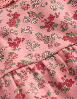Boden Robes-Robe-sweat Motif Flower Meadow rose fraise