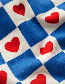 Boden Robes-Robe-sweat décontractée Motif Heart Stamp bleu