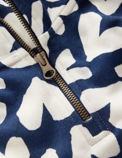 Boden Robes-Robe-sweat partiellement zippée Motif Collage Hearts bleu marine universitaire