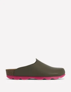 Boden Chaussures Plates|Sandales-Sabots colourblock Lyla Kaki/rose