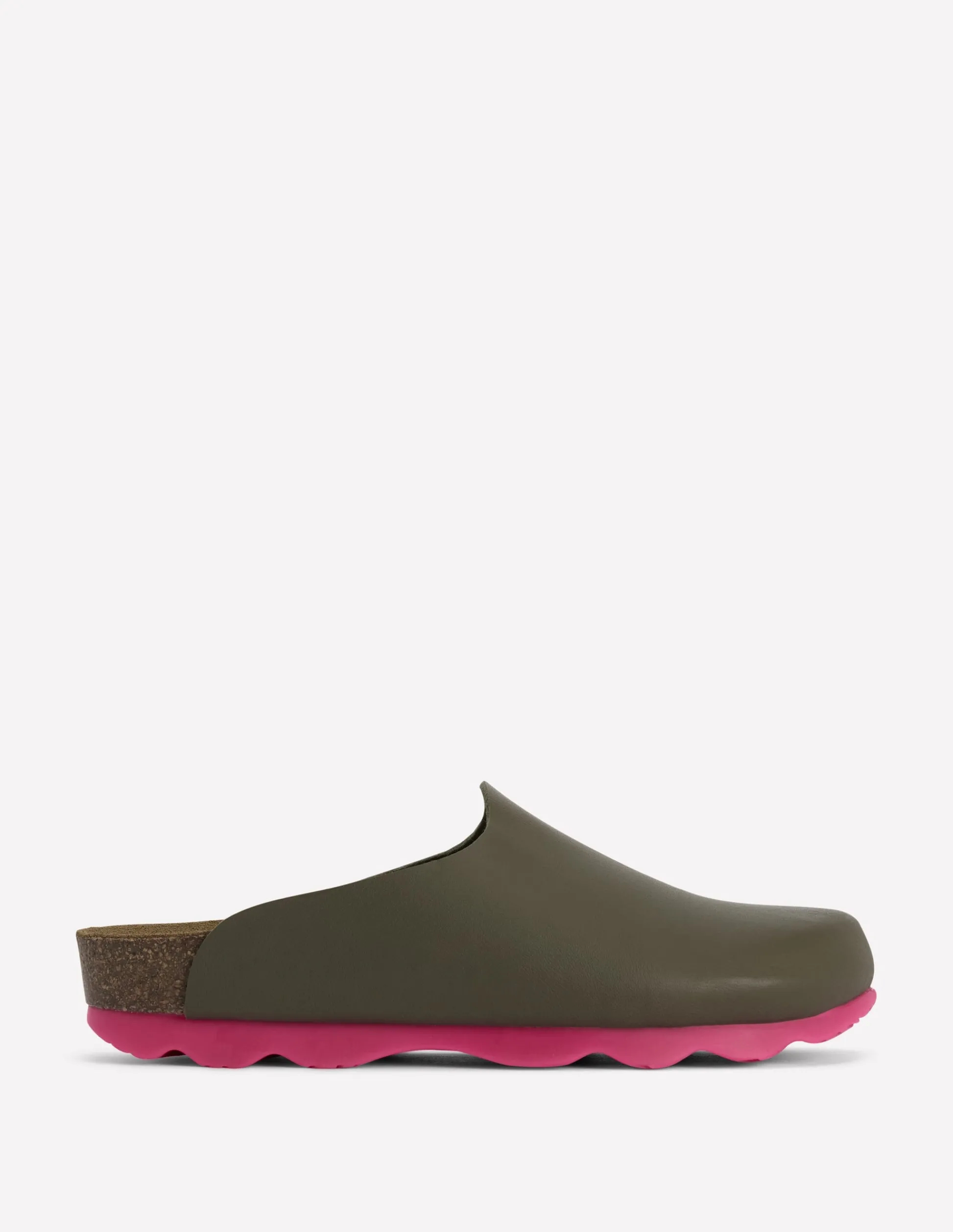 Boden Chaussures Plates|Sandales-Sabots colourblock Lyla Kaki/rose