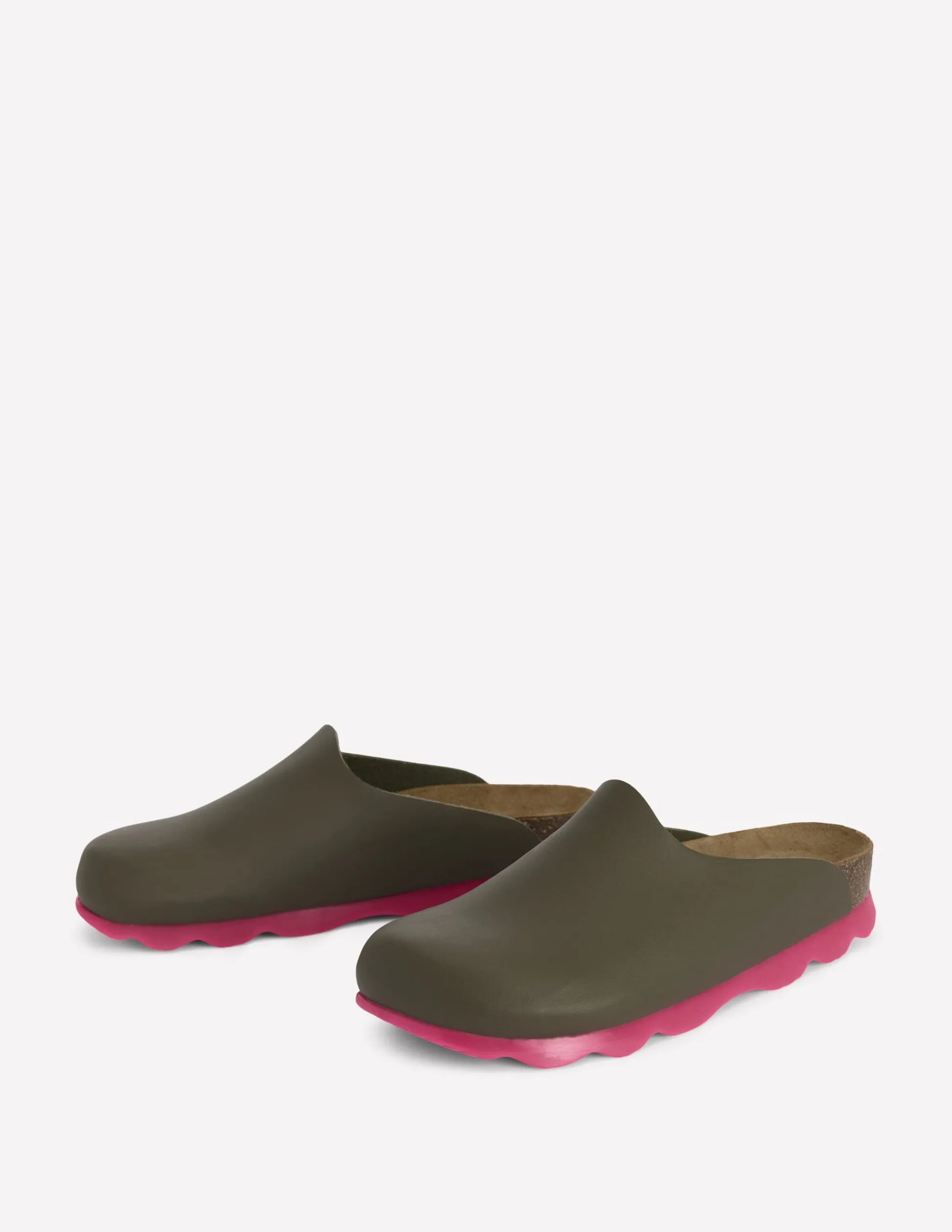 Boden Chaussures Plates|Sandales-Sabots colourblock Lyla Kaki/rose