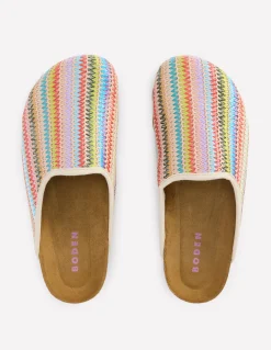 Boden Chaussures Plates|Sandales-Sabots colourblock Lyla Tissage multicolore