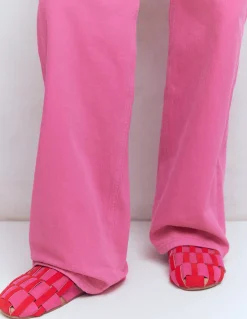 Boden Chaussures Plates-Sabots Loretta à brides multiples Rose/rouge