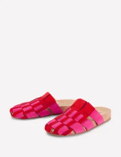 Boden Chaussures Plates-Sabots Loretta à brides multiples Rose/rouge