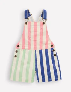 Boden Pantalons|Robes-Salopette courte Rayé pêle-mêle multi