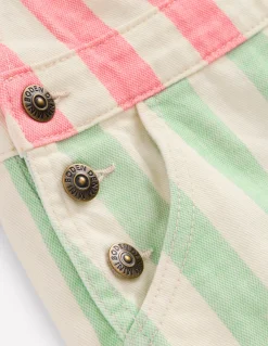 Boden Pantalons|Robes-Salopette courte Rayé pêle-mêle multi