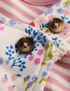 Boden Barboteuses & Ensembles-Salopette en jersey à manches courtes Motif Ditsy Meadow ivoire