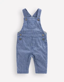 Boden Pantalons & Leggings-Salopette tissée Coutil Rayé Bleu Marine