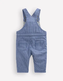 Boden Pantalons & Leggings-Salopette tissée Coutil Rayé Bleu Marine