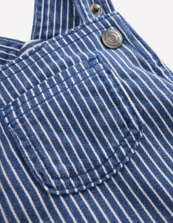 Boden Pantalons & Leggings-Salopette tissée Coutil Rayé Bleu Marine