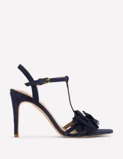 Boden Chaussures À Talons-Sandales à fleurs Bleu marine