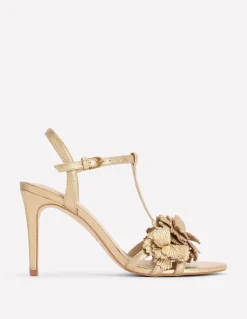 Boden Chaussures À Talons-Sandales à fleurs Doré
