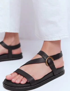 Boden Chaussures Plates|Sandales-Sandales asymétriques épaisses Chocolat