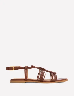 Boden Chaussures Plates|Sandales-Sandales nouées à brides multiples Fauve