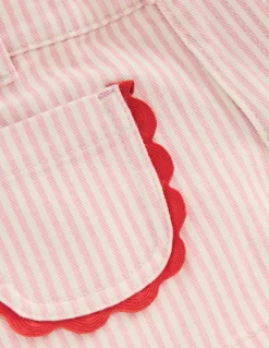 Boden Shorts-Short à poches plaquées Rayé style coutil rose