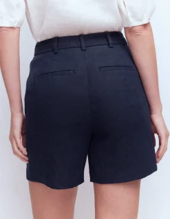 Boden Shorts-Short Belgravia en lin Bleu marine