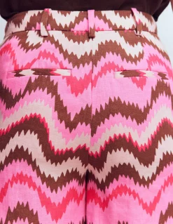 Boden Shorts|Ensembles Assortis-Short Belgravia en lin Rose puissant, vague zigzag