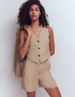 Boden Shorts|Ensembles Assortis-Short Belgravia en lin Chambray amphore