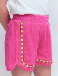 Boden Shorts|Ensembles Assortis-Short brodé en éponge Broderie rose sorbet