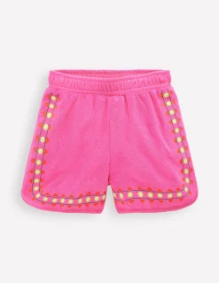 Boden Shorts|Ensembles Assortis-Short brodé en éponge Broderie rose sorbet