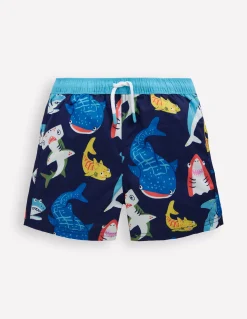 Boden Maillots & Tenues De Plage-Short de bain Requins bleu marine universitaire