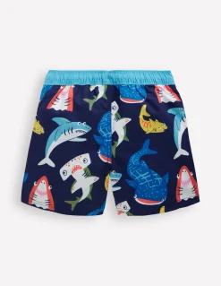 Boden Maillots & Tenues De Plage-Short de bain Requins bleu marine universitaire