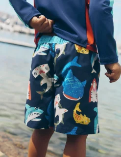 Boden Maillots & Tenues De Plage-Short de bain Requins bleu marine universitaire