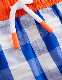 Boden Maillots & Tenues De Plage-Short de bain Vichy Bleu