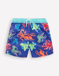Boden Maillots & Tenues De Plage-Short de bain Pieuvre bleu saphir
