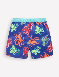 Boden Maillots & Tenues De Plage-Short de bain Pieuvre bleu saphir