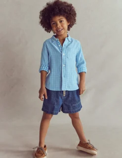 Boden Shorts-Short en jean doux Délavage Vintage Léger