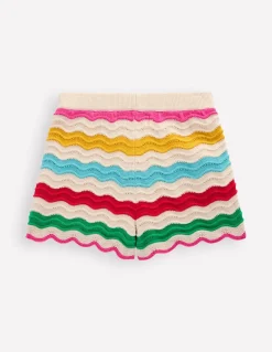 Boden Shorts|Ensembles Assortis-Short en maille pointelle Arc-en-ciel multi ivoire