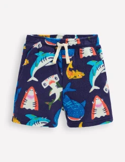 Boden Shorts-Short en éponge Requins bleu marine