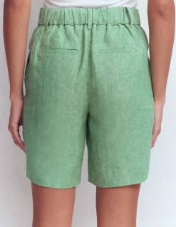 Boden Shorts|Ensembles Assortis-Short Kensington en lin Chambray vert aloe vera