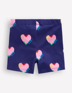 Boden Pantalons-Short pour faire la roue Motif Love Hearts bleu marine