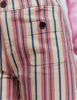 Boden Shorts-Short Primrose en jean Rayé rose