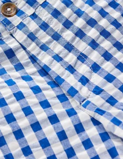 Boden Shorts|Ensembles Assortis-Short texturé Vichy Bleu