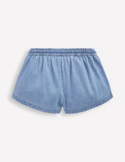 Boden Shorts-Short tissé à enfiler Bleu chambray