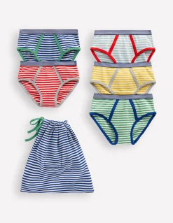 Boden Chaussettes & Sous-Vêtements-5 slips Rayé arc-en-ciel