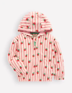 Boden Ensembles Assortis|Sweats-Sweat à capuche décontracté en éponge Rayé fraise blush