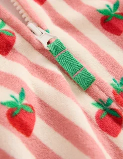 Boden Ensembles Assortis|Sweats-Sweat à capuche décontracté en éponge Rayé fraise blush